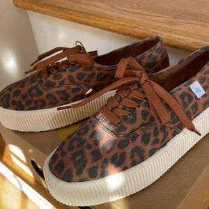 NWT Steve Madden/Cool Planet Leopard Print Platform Canvas Sneakers
